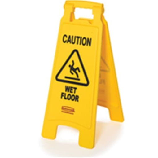 Floor Sign with "Caution Wet Floor"